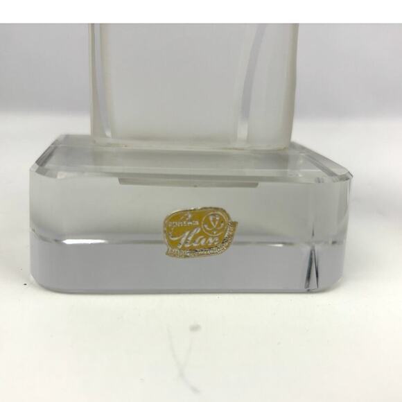 VTG Czech Bohemia Glass Crystal Mary & Jesus Frosted Figures 1970's Set Bookend - Picture 13 of 16